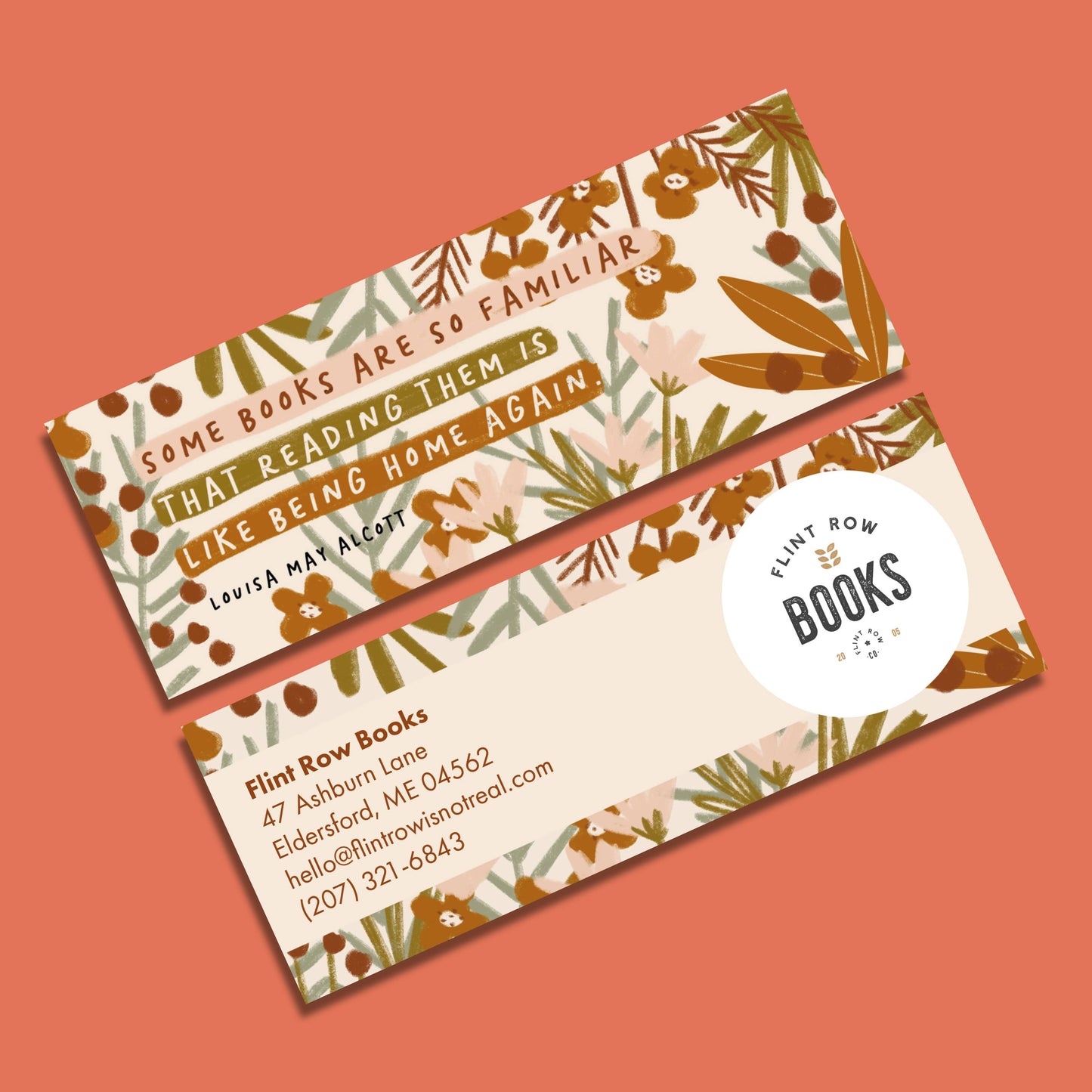 Custom 'Familiar Books' Bookmark – Add Your Shop Details