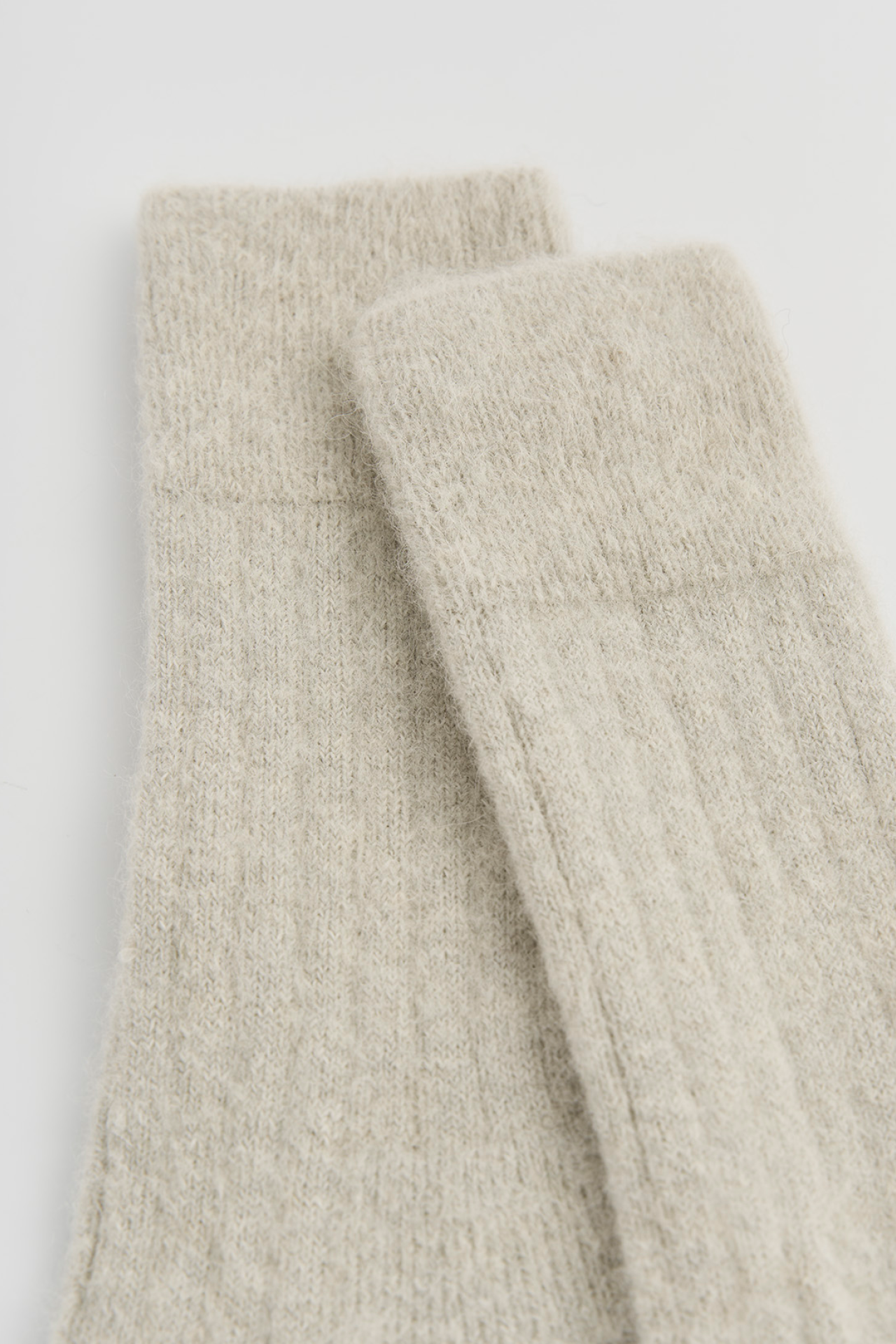 Correct Grey Ultra Soft Alpaca Ribbed Bed Socks