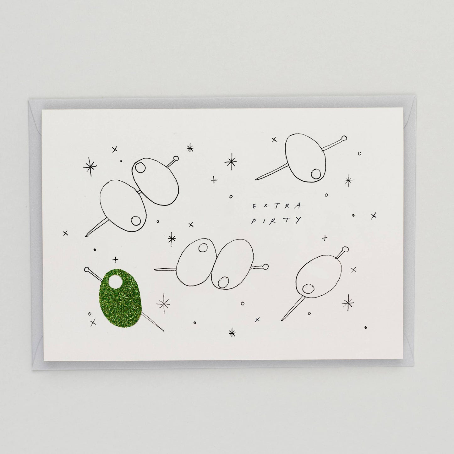 Extra Dirty - Hand Finished Martini Card