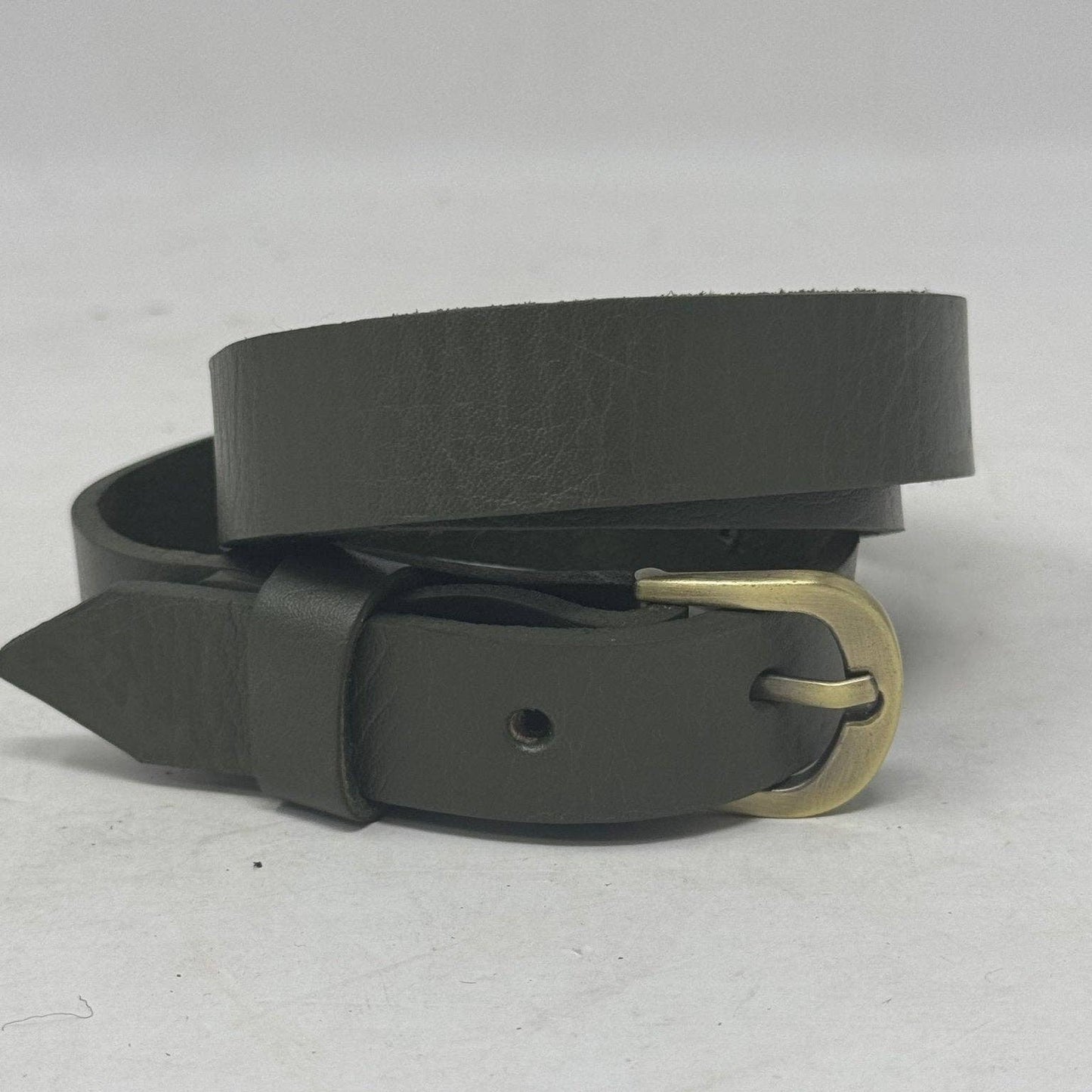 Handmade Skinny Leather Belt – Ethically Crafted (2 cm Width)