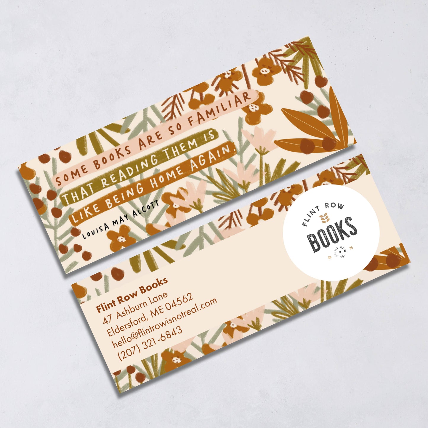 Custom 'Familiar Books' Bookmark – Add Your Shop Details