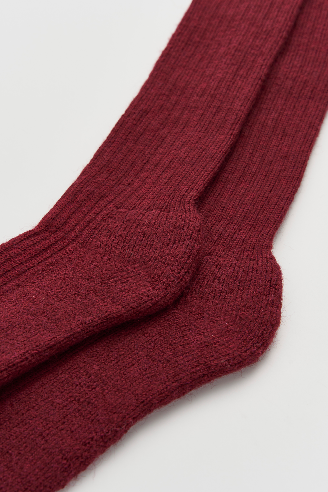 Dark Plum Wool Knee High Socks