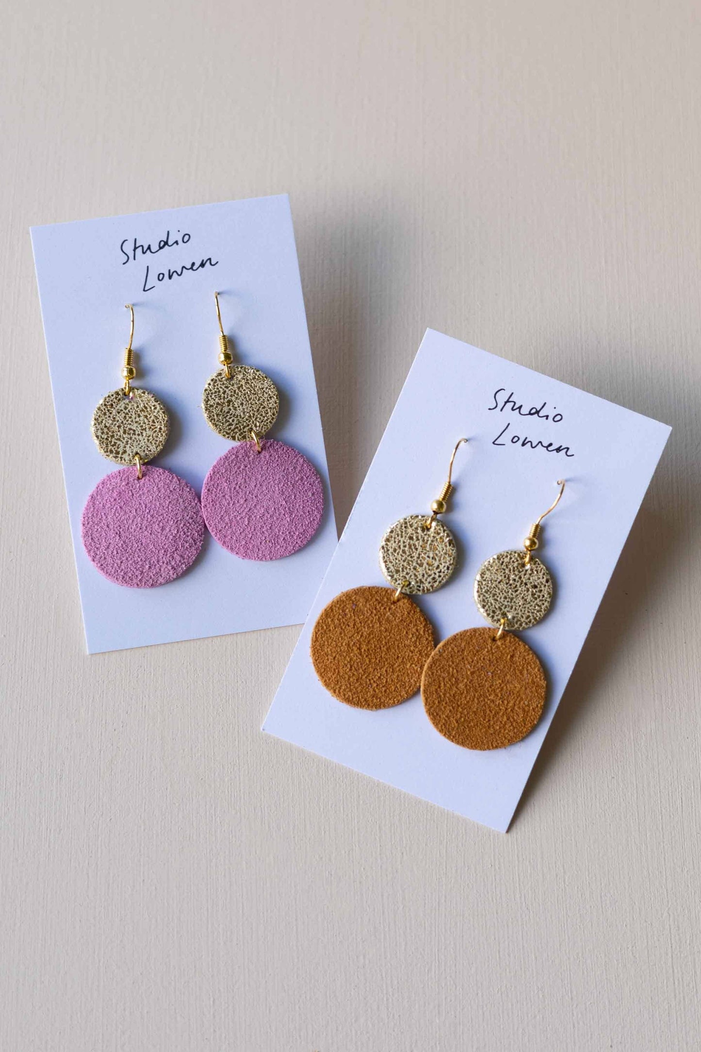 Lucy Dangle Earrings Suede