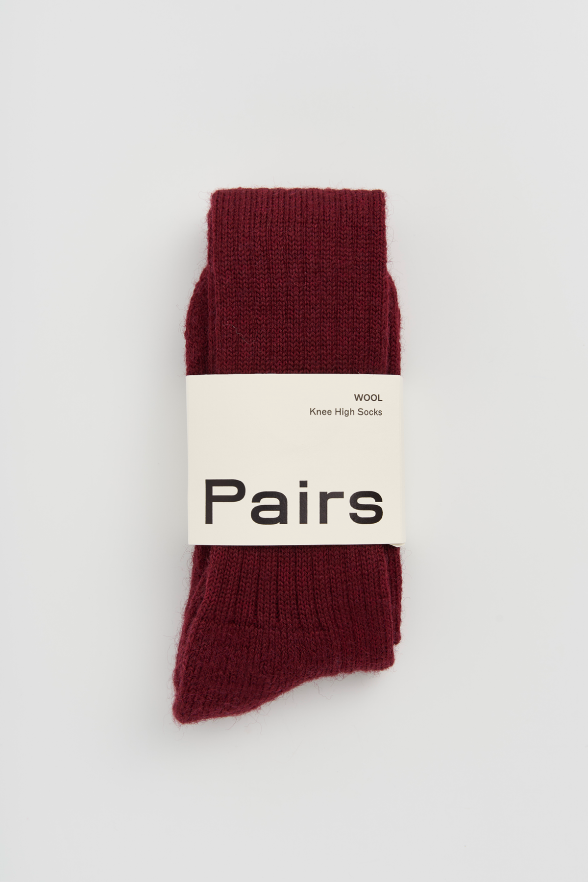 Dark Plum Wool Knee High Socks