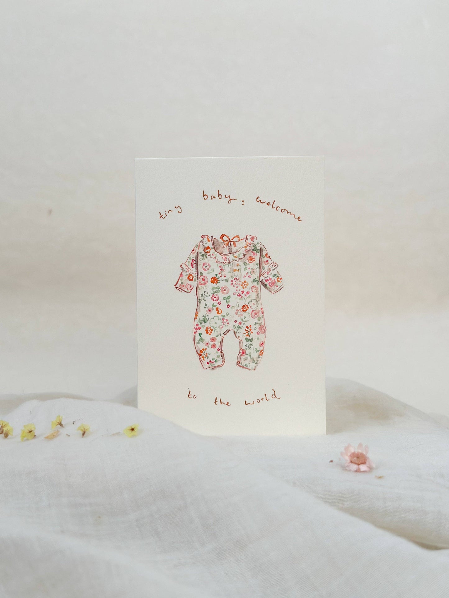 Tiny baby - new baby card
