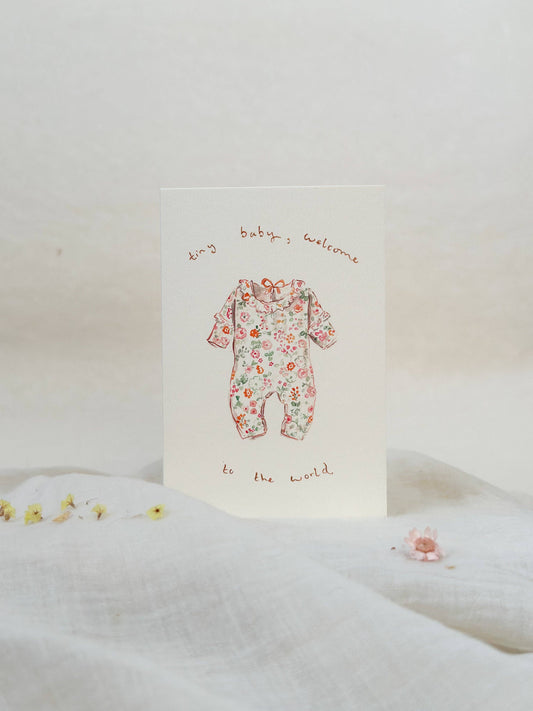 Tiny baby - new baby card