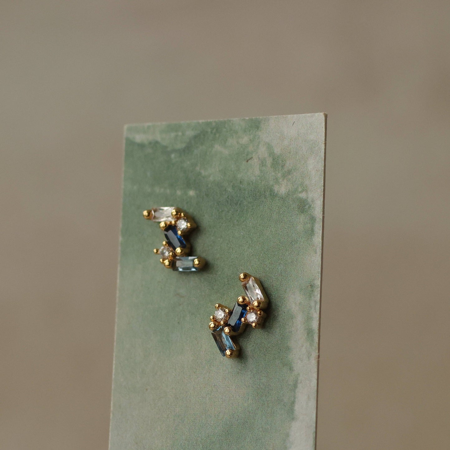 Sapphire Blue Stud Earrings