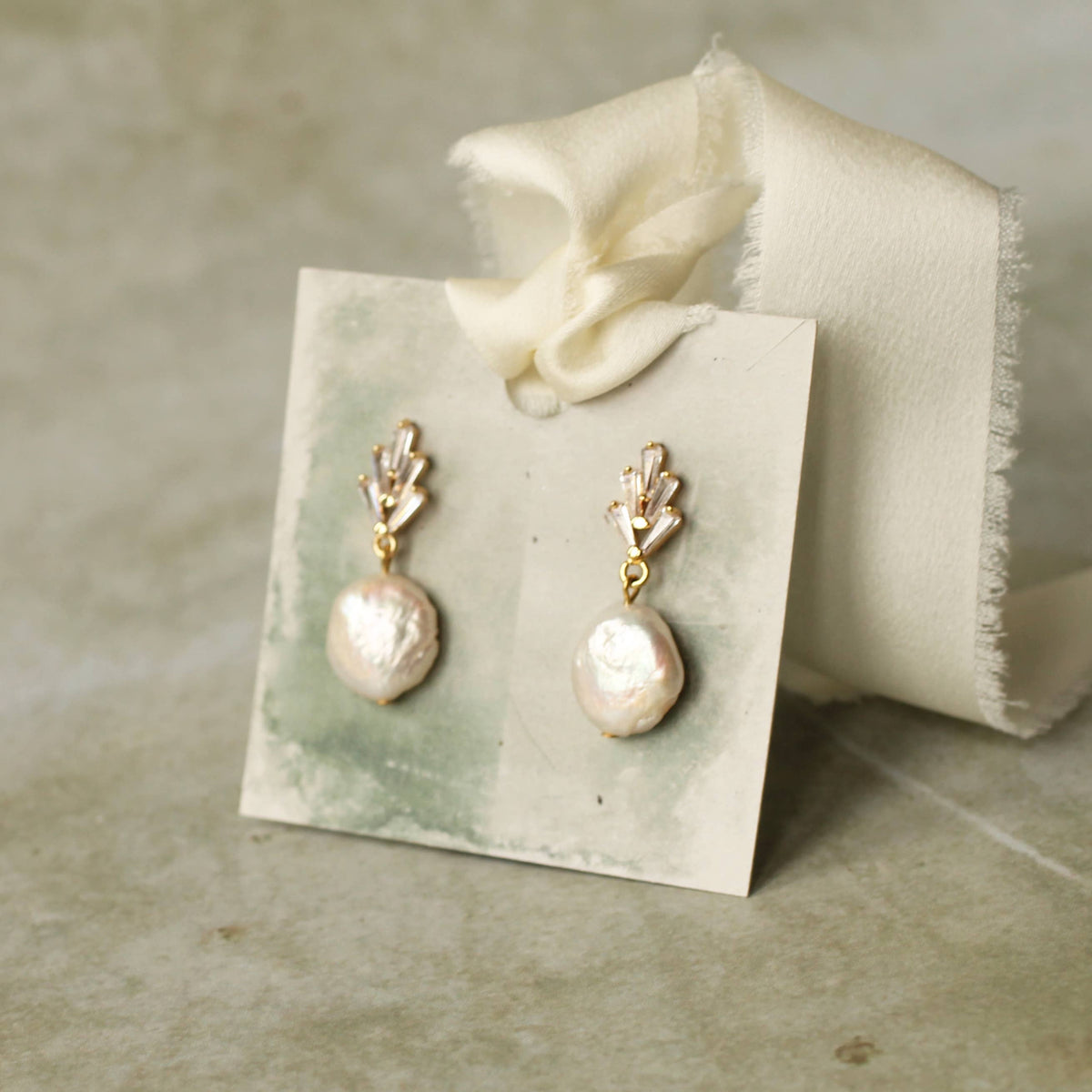 Art Deco Freshwater Pearl Earrings