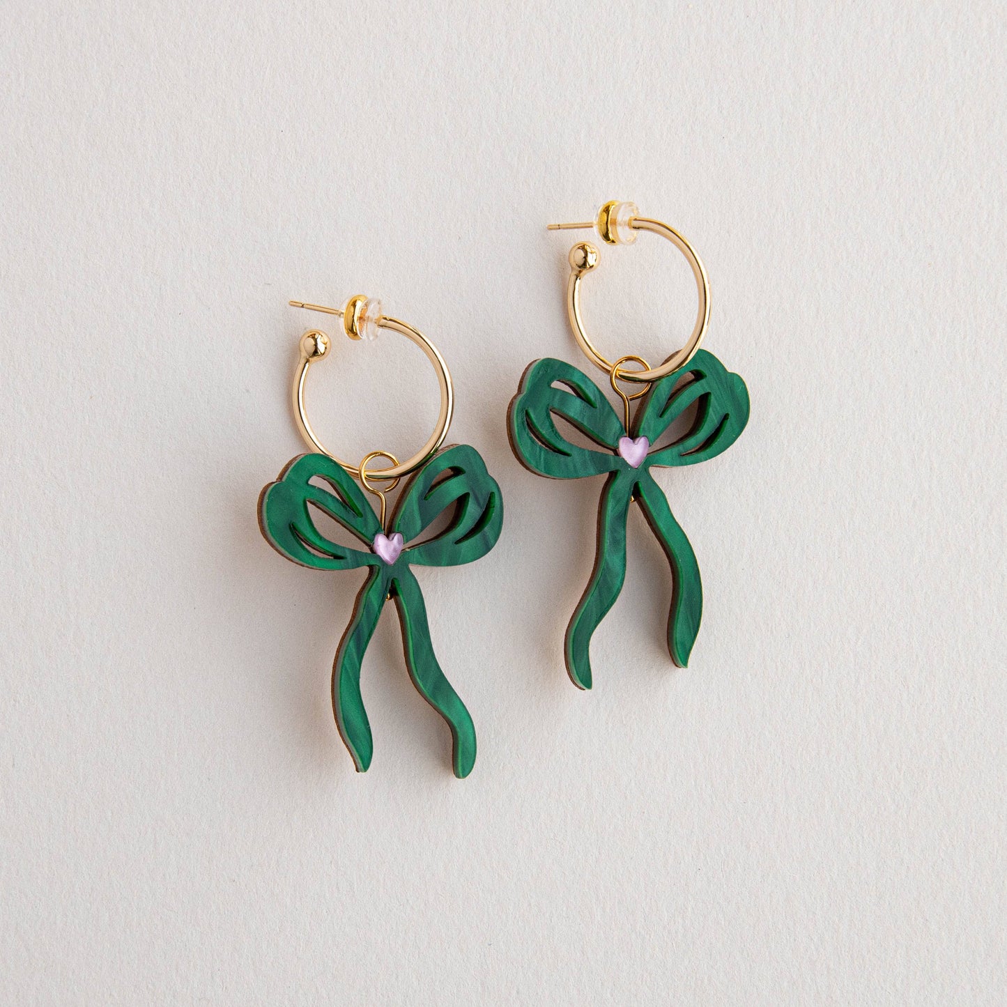 Bow Hoop Earrings