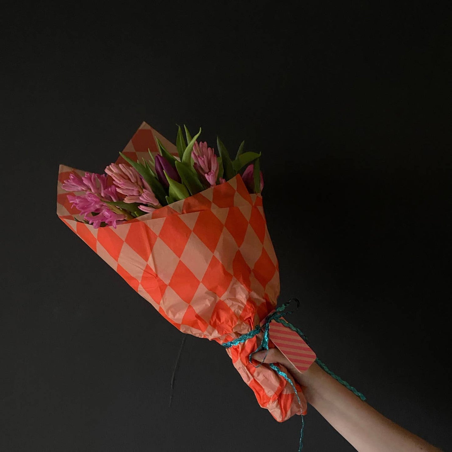 Luxury Patterned Tissue Paper Gift Wrap | Green/Pink