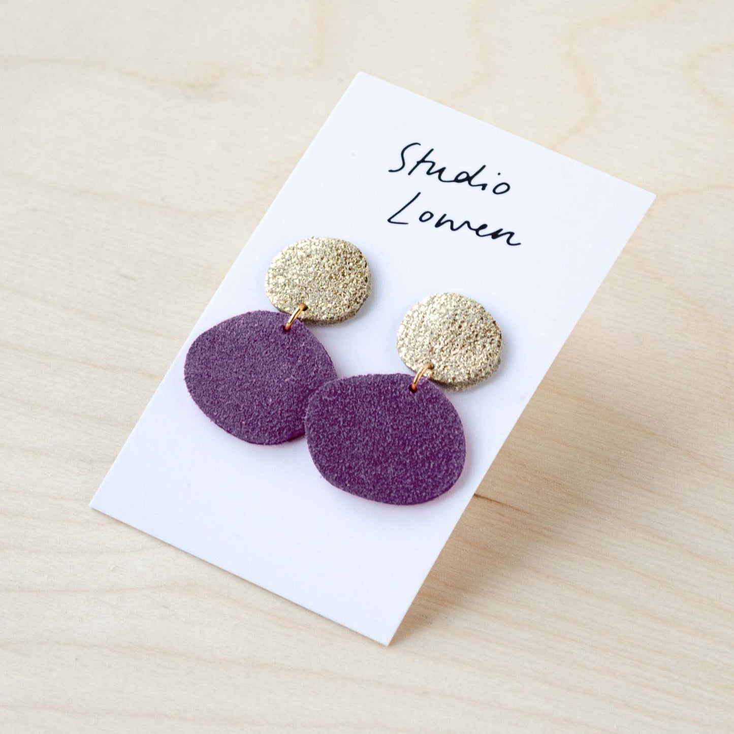 Bili Pop Earrings Suede