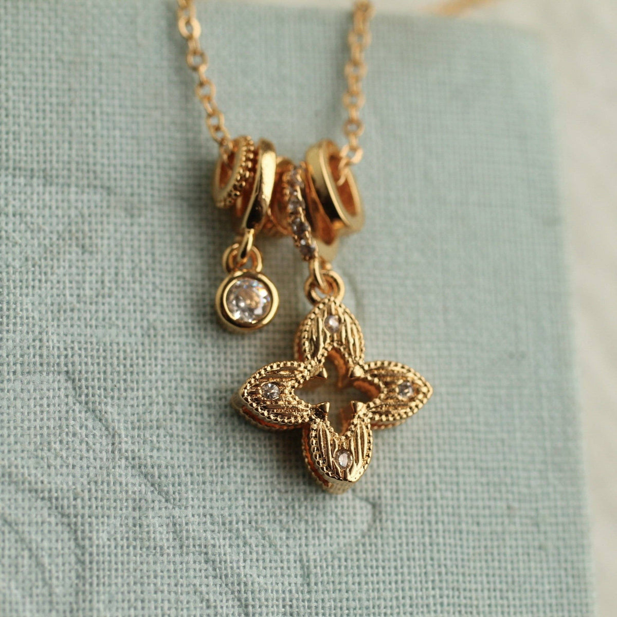 Clover Good Luck Charm Necklace