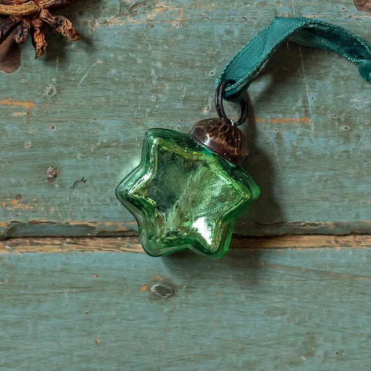 Mini Green Star Bauble