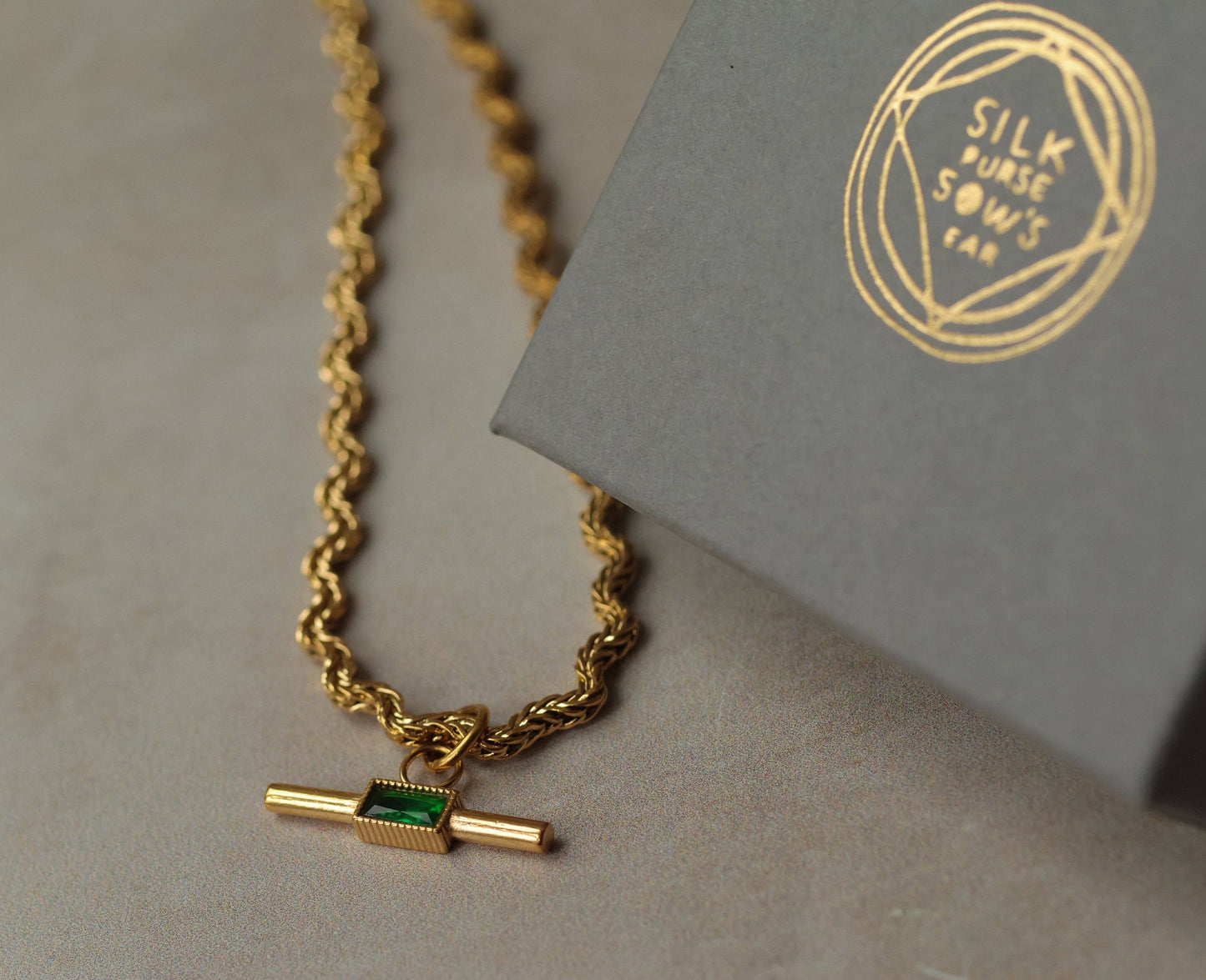 Jade Bar Statement Necklace