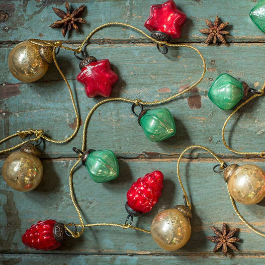Mini Bauble Opalescent Gold Garland