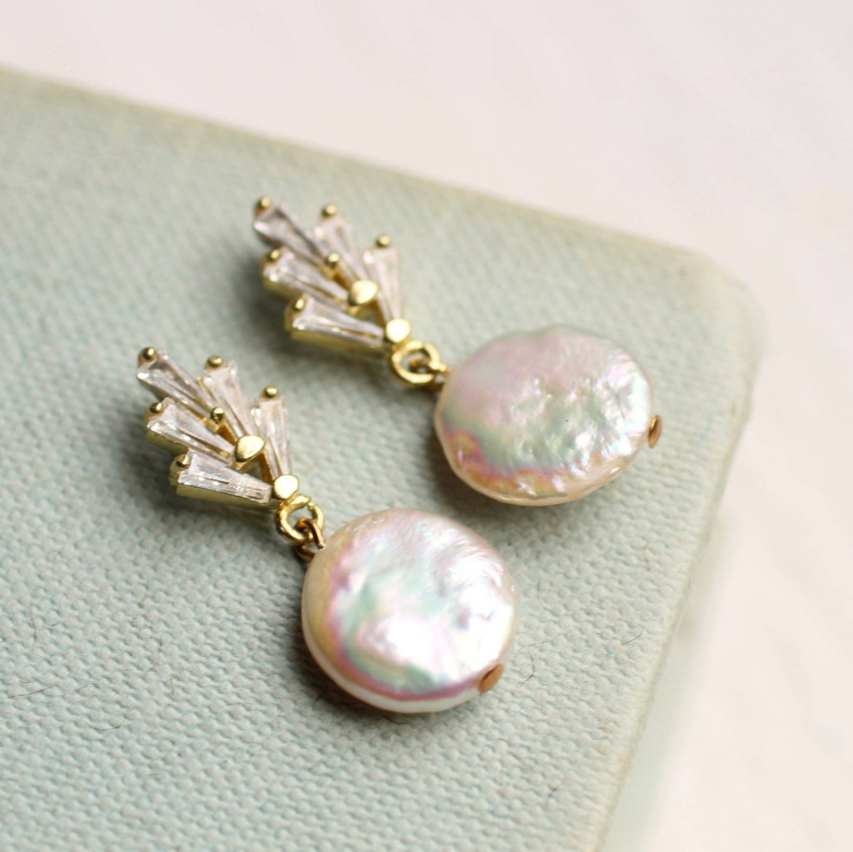 Art Deco Freshwater Pearl Earrings