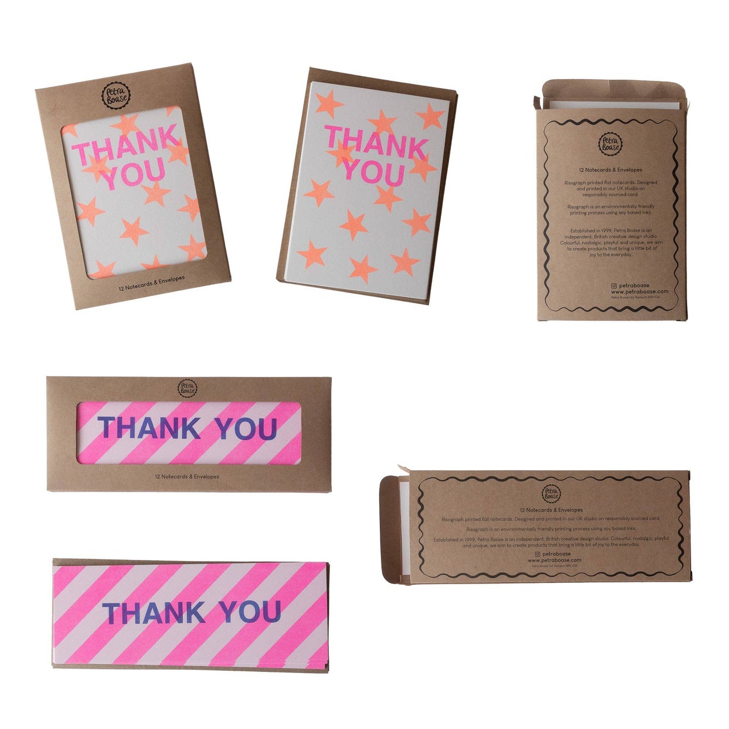 A6 Thank You Notecards - Thank You Starburst - Blue