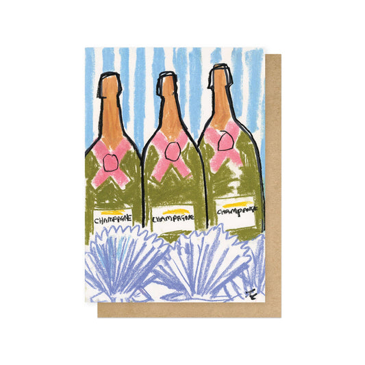 Bottles Greetings Card