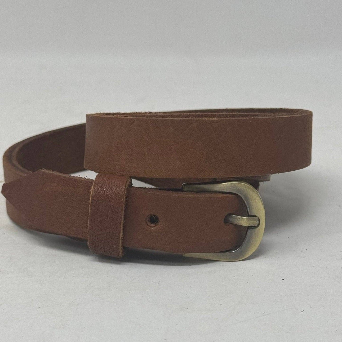 Handmade Skinny Leather Belt – Ethically Crafted (2 cm Width)