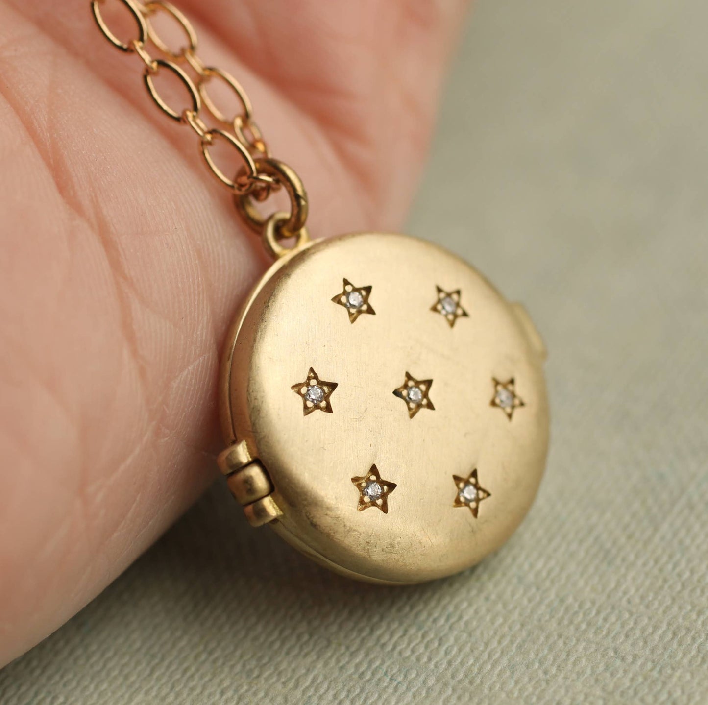 Vintage Star Locket Necklace