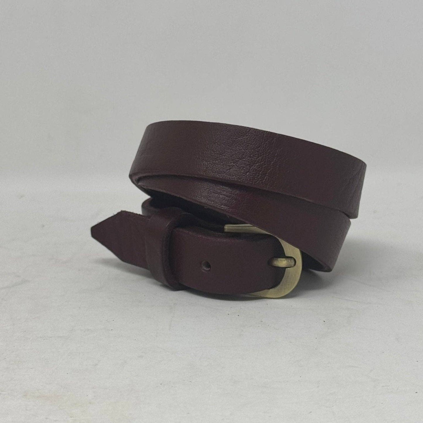 Handmade Skinny Leather Belt – Ethically Crafted (2 cm Width)
