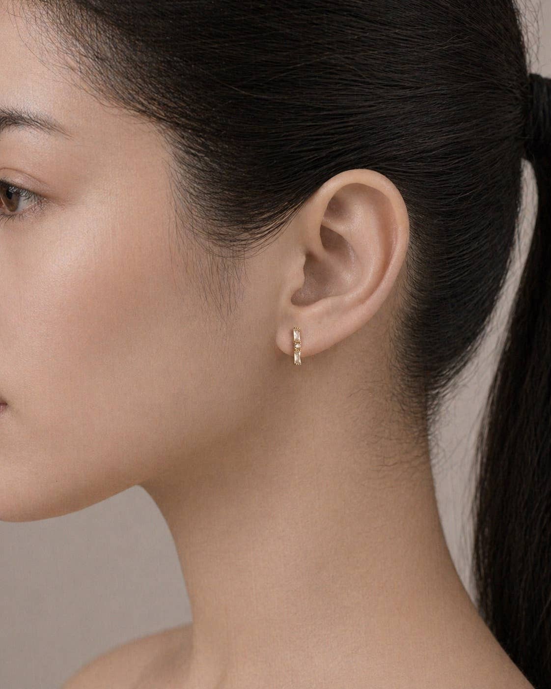 Classic Art Deco Baguette Stud Earrings