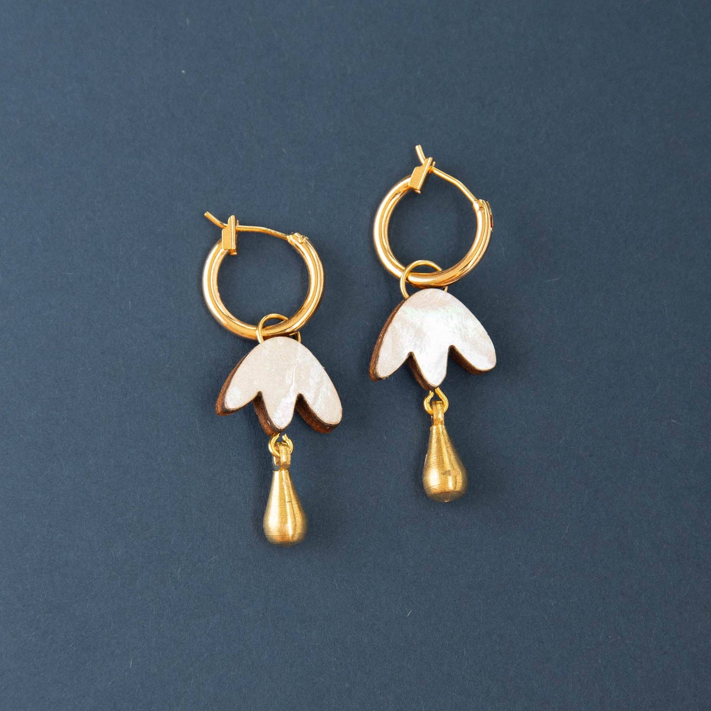 Petal Drop Hoop Earrings