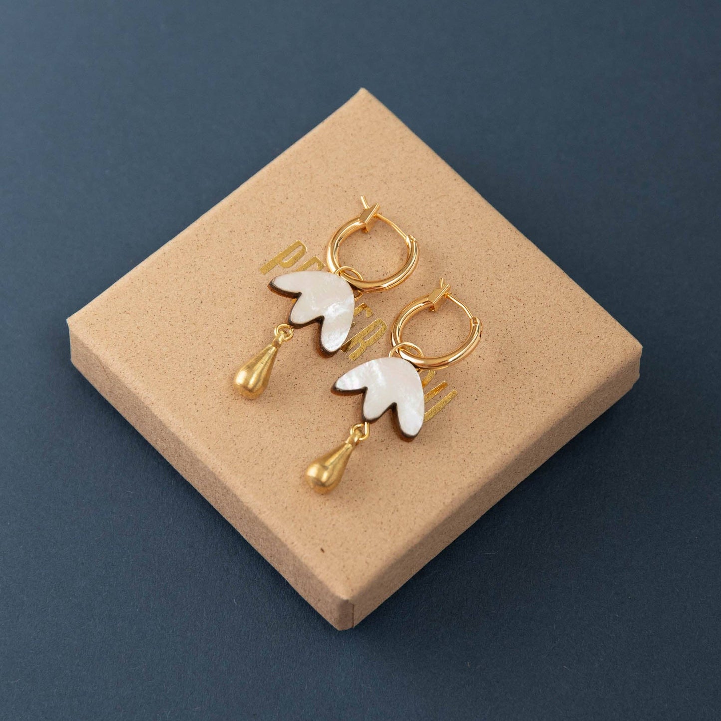 Petal Drop Hoop Earrings