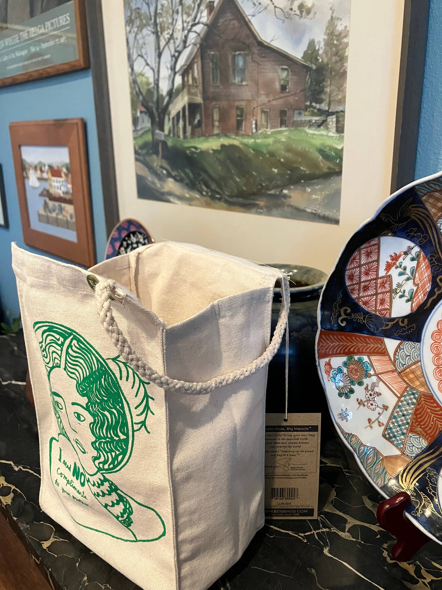 Sac à lunch en toile recyclée - Je n'envoie aucun compliment