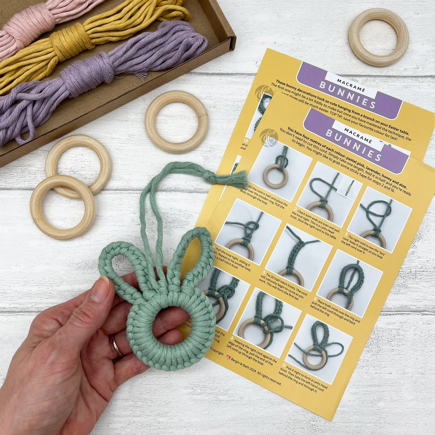 Macrame Kit, Easter Bunnies