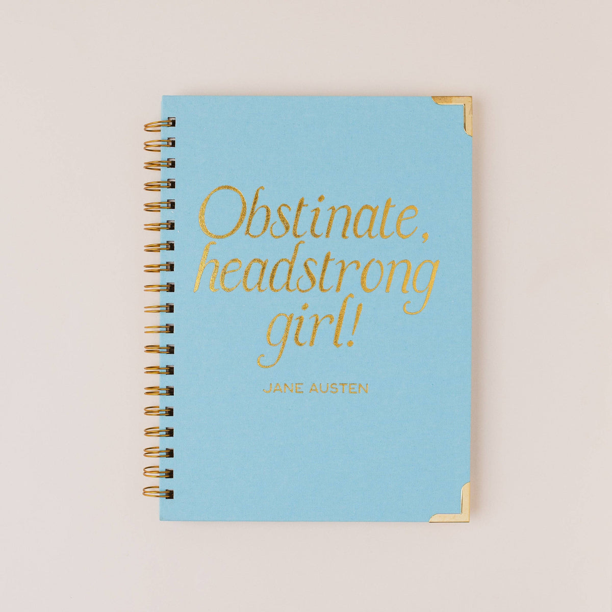Jane Austen Literary Quote Book Lover Linen Spiral Notebook