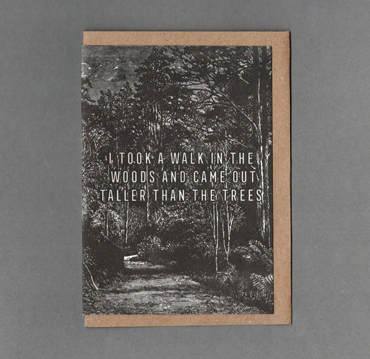The Woods. Letterpress Greeting Card, Eco Friendly