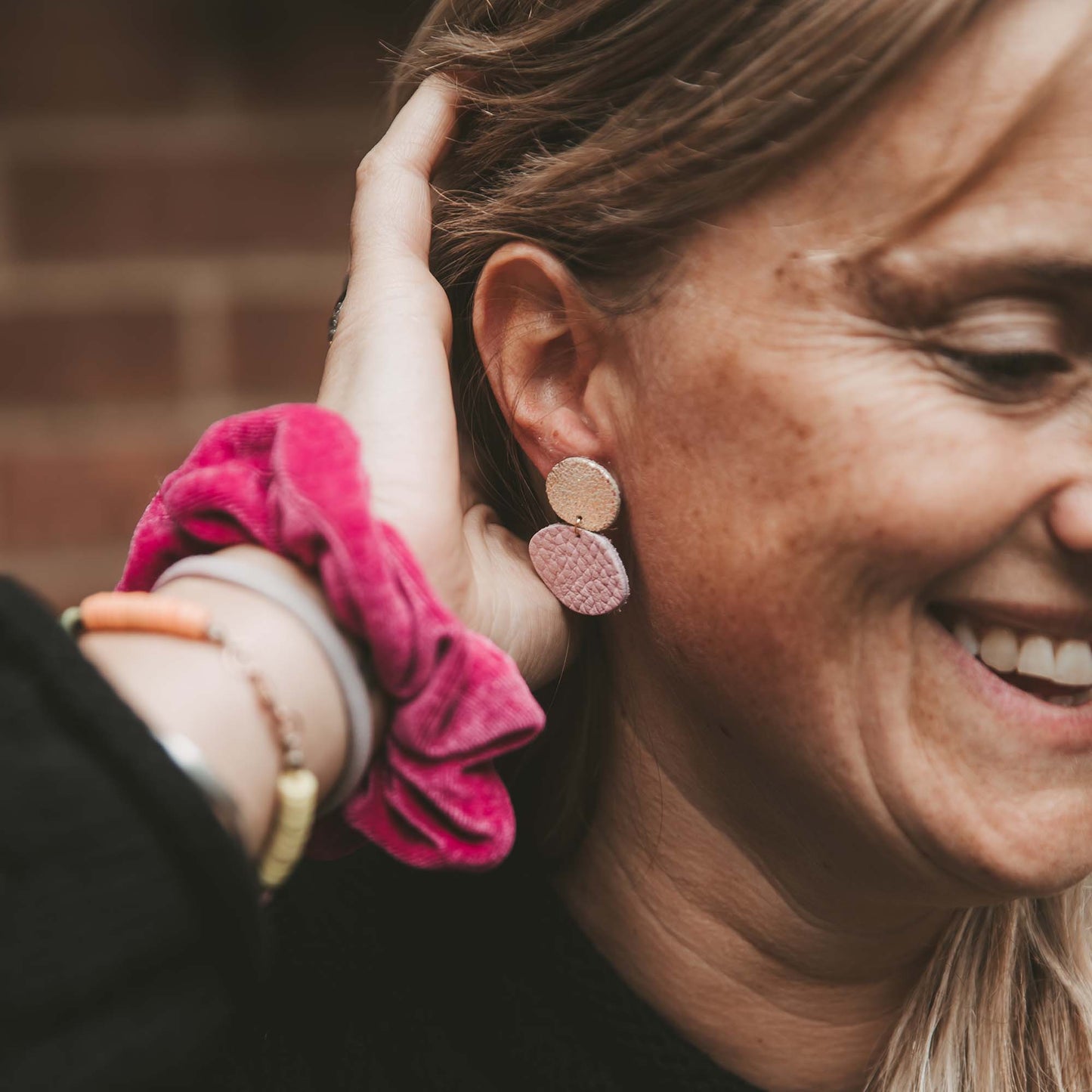 Bili Pop Leather Earrings