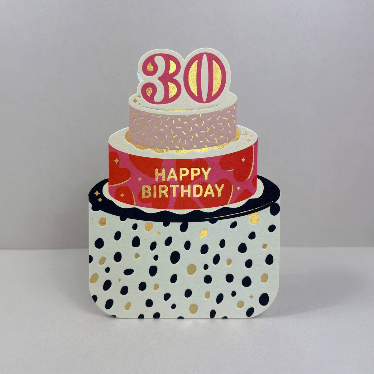 Age 30 Die Cut Cake Card