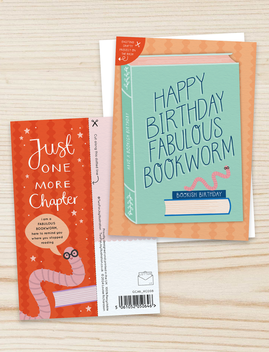 Fabulous Bookworm Birthday Card with Crafty Project