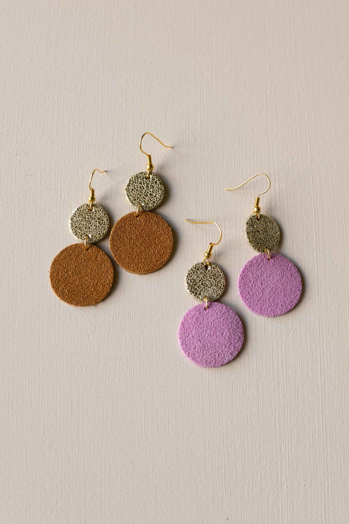 Lucy Dangle Earrings Suede