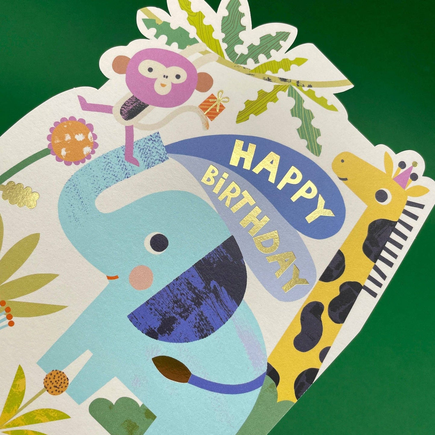 'Happy Birthday - Have a roaring day' children's fold-out birthday card