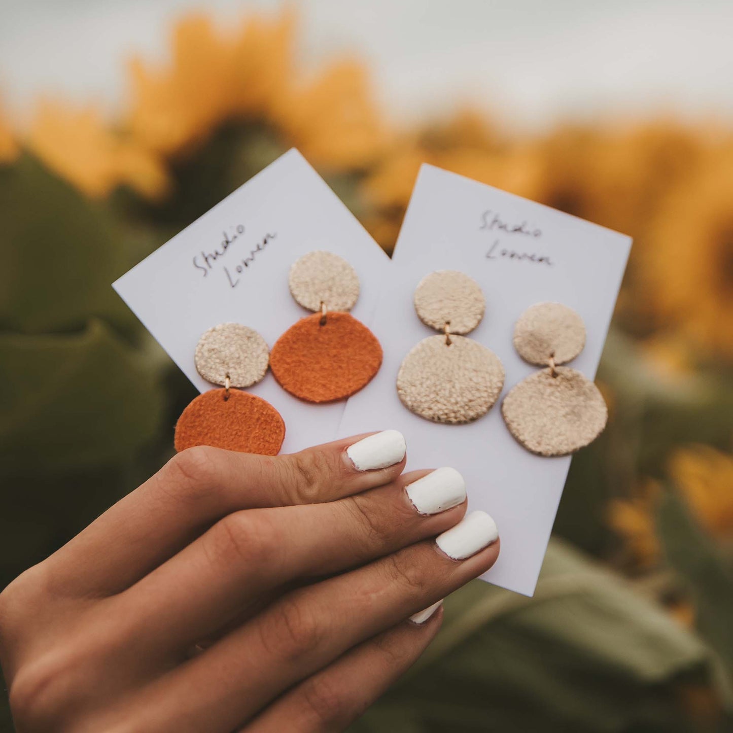 Bili Pop Earrings Suede