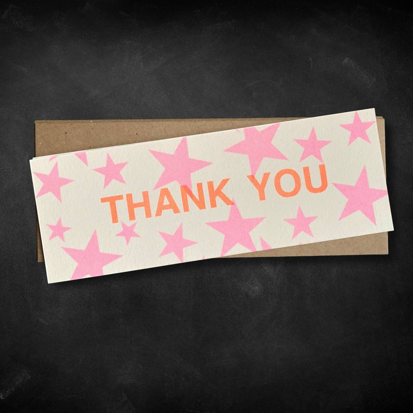 Skinny (Pack of 6) Thank You - Pink Stars