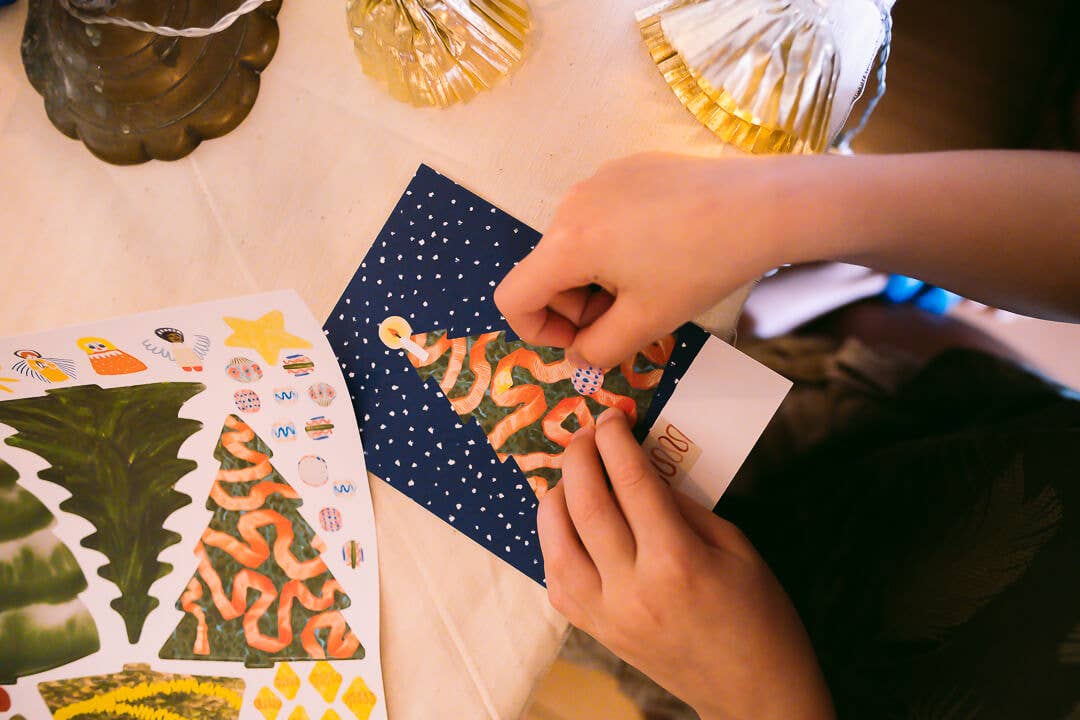 'Make Your Own Christmas Cards' Christmas Tree Set