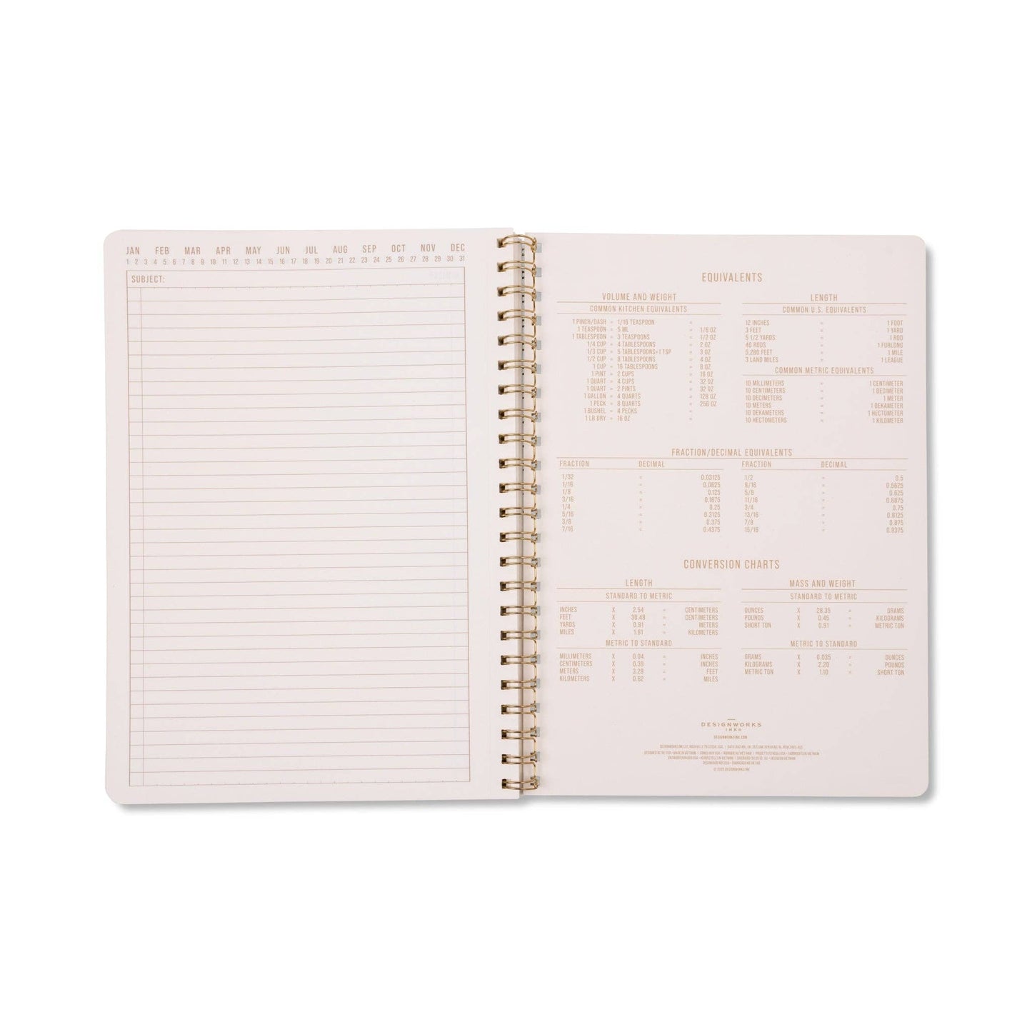 DesignWorks Ink Tulip A4 Twin Wire Notebook - Green Vine
