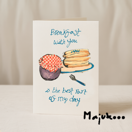 Breakfast with you 5x7/A6 card Collab X MK