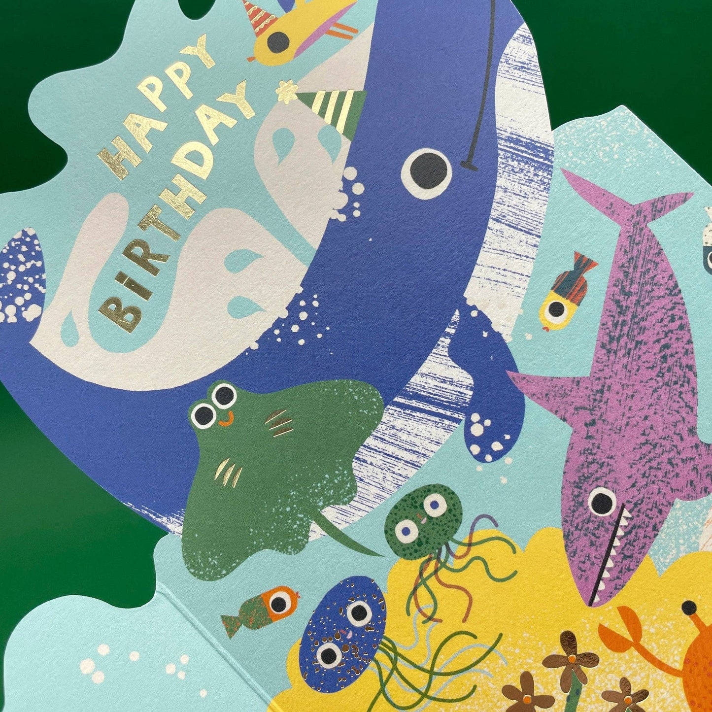 Happy Birthday - Have a whale-y good day children's fold out card