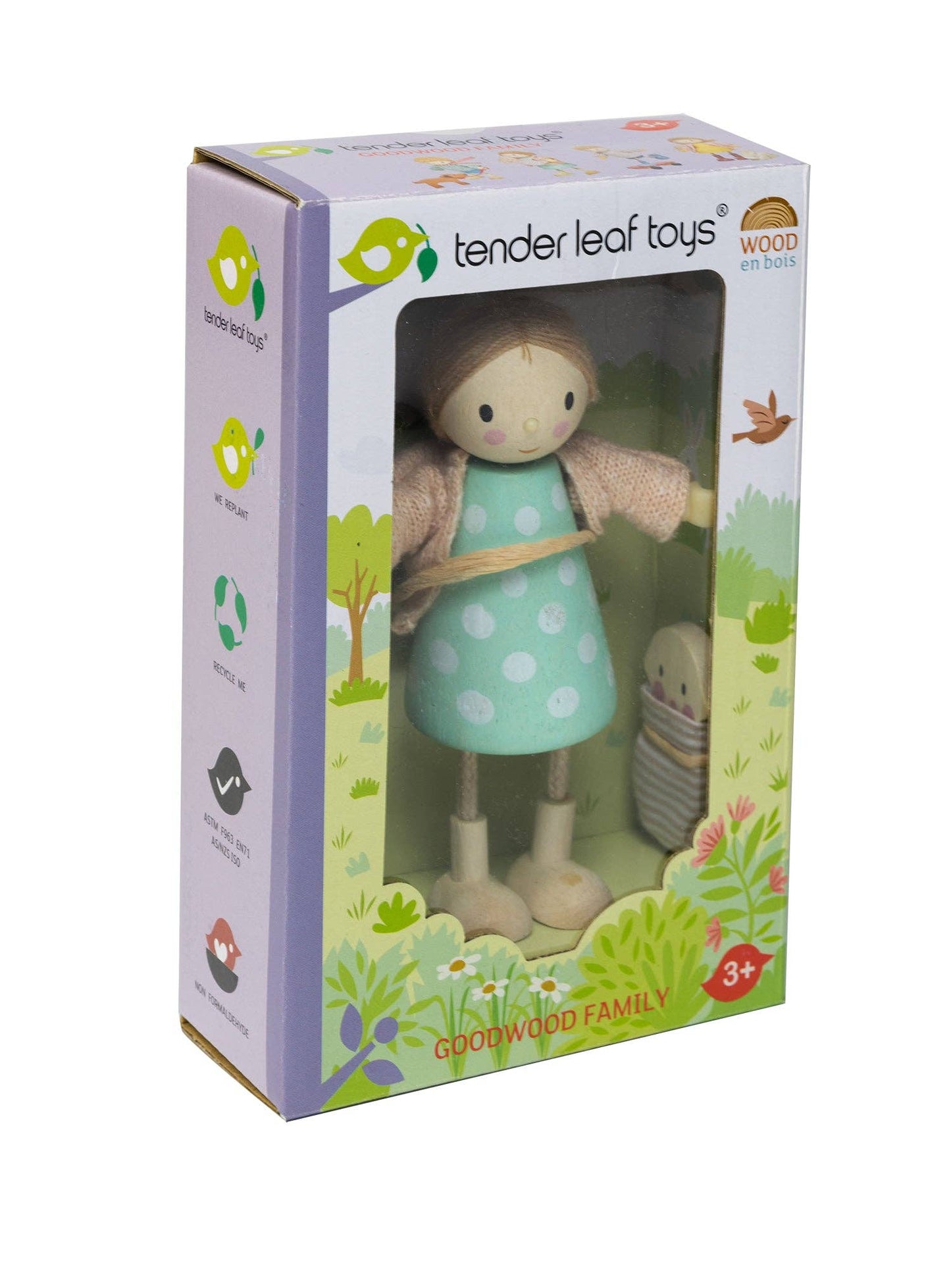 Amy and Her Rabbit: Wooden Doll for Kids