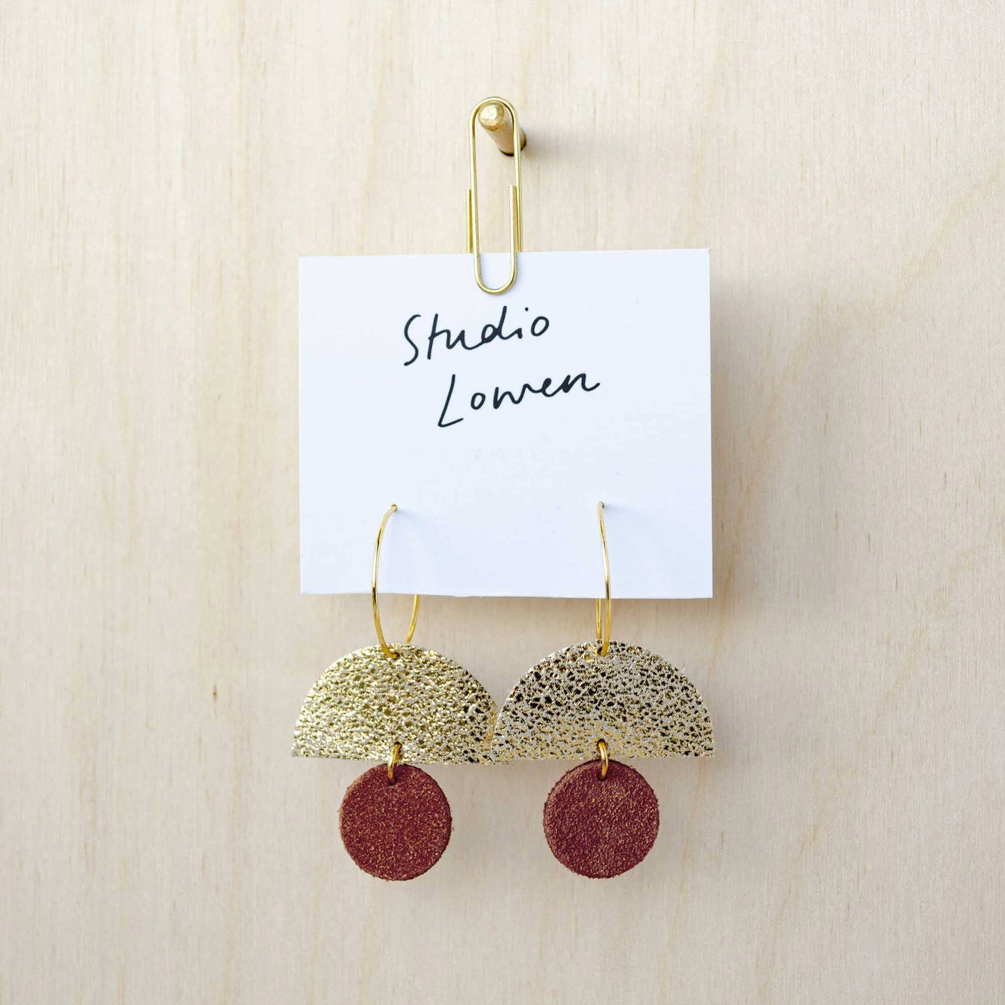 Sunrise Hoop Earrings Suede