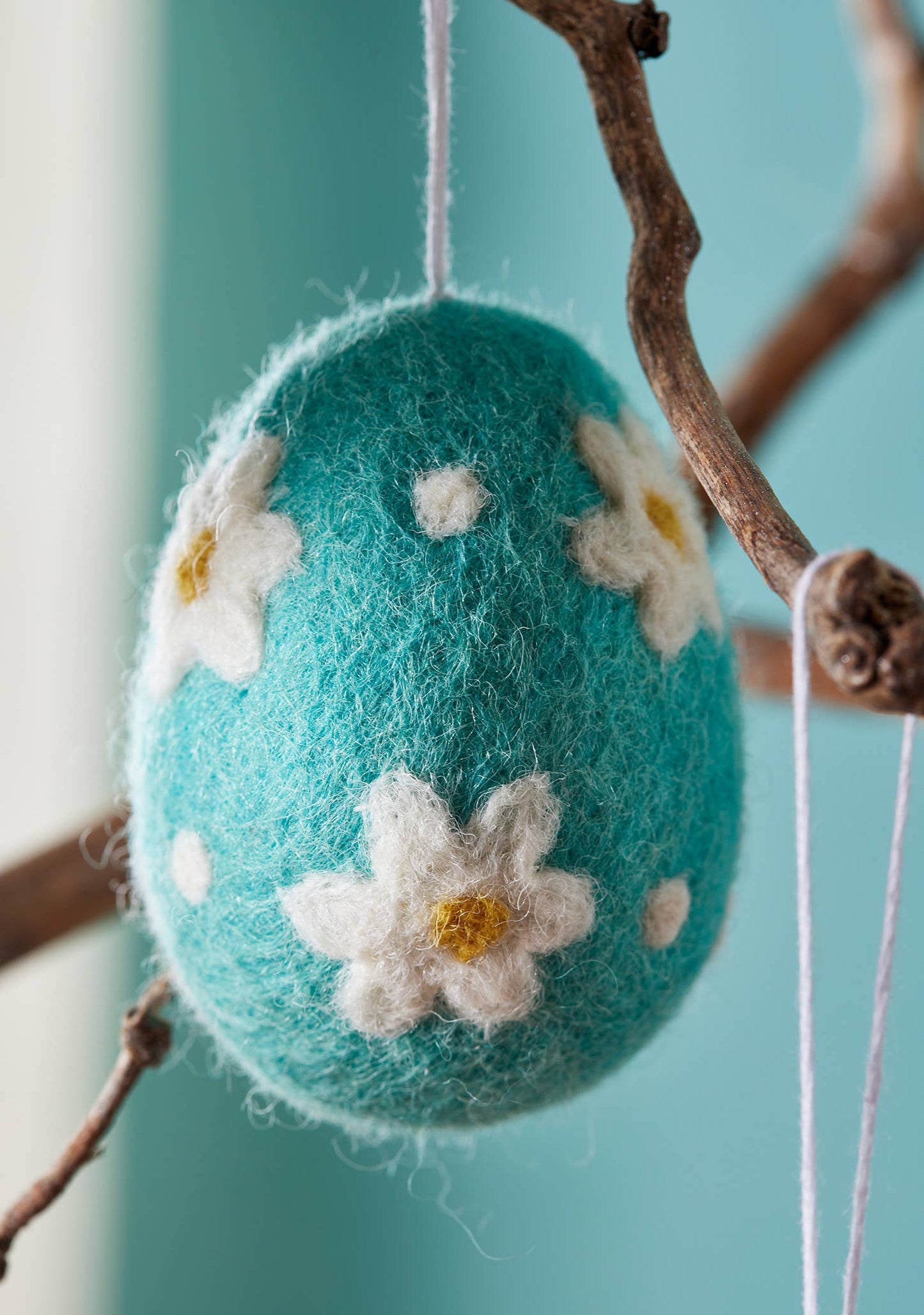 Felt Daisy Egg Decorations