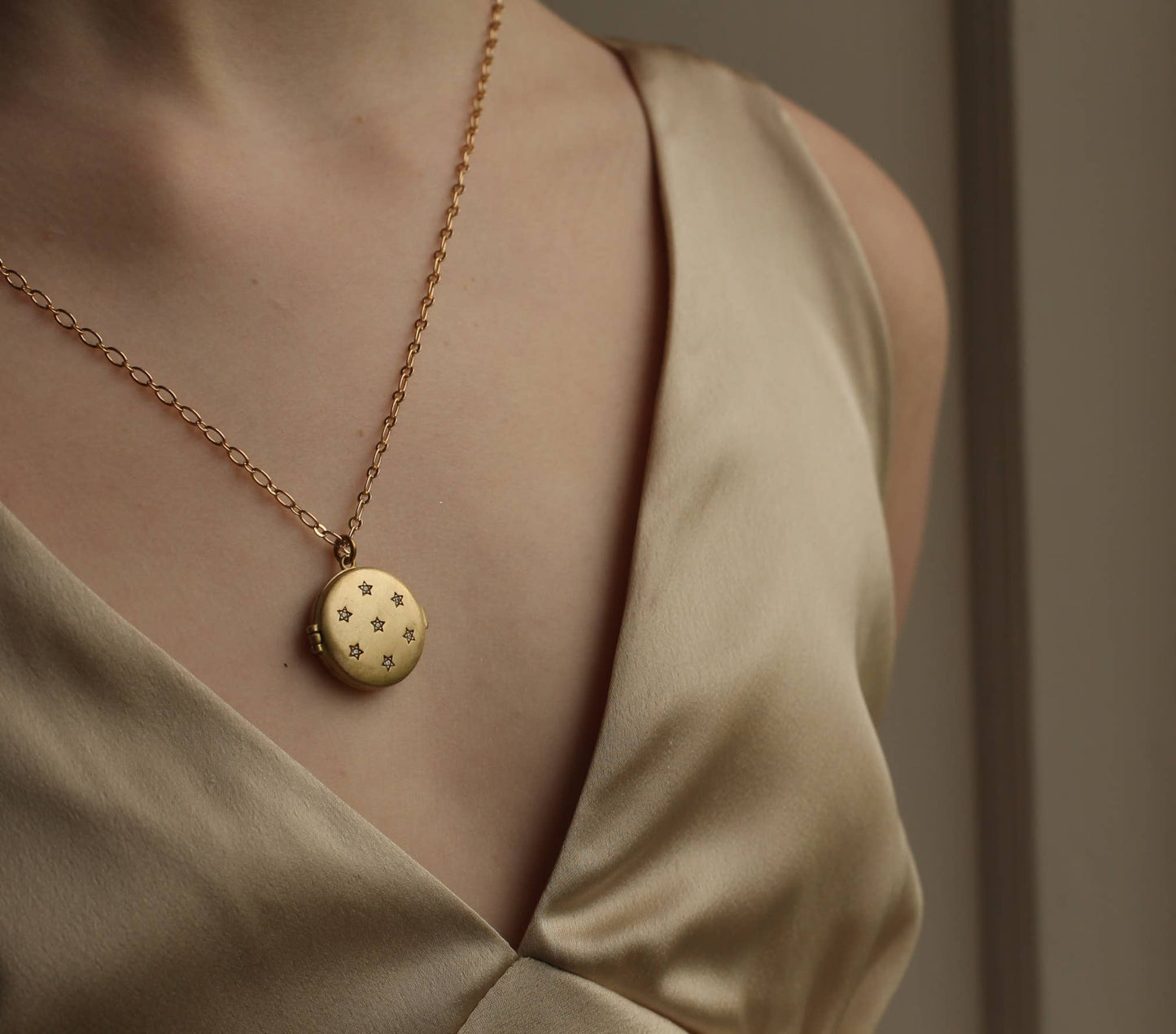 Vintage Star Locket Necklace