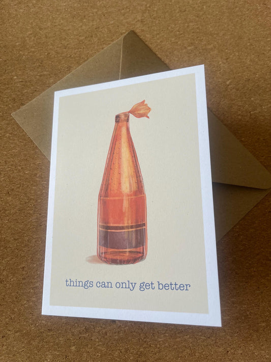 Nostalgic Greetings Card - Vintage Drink