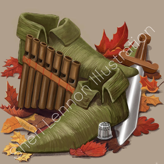 Limited Edition 'Pan' Shoe Portrait Giclee Print