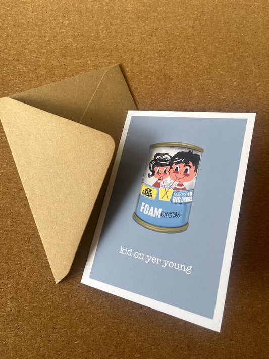 Nostalgic Greetings Card - Foam Drink